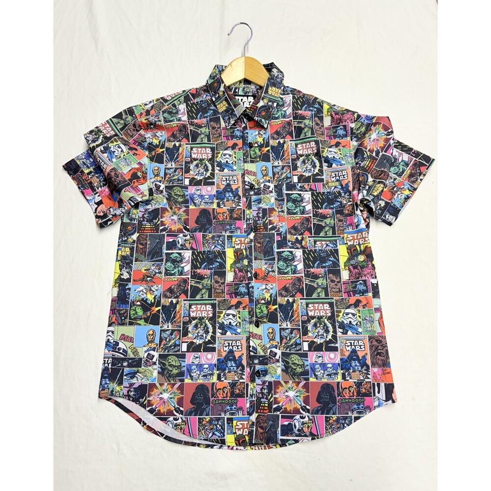 RSVLTS Start Wars Short Sleeve Kunuflex Men’s Shirt M Comic To The Dark Side